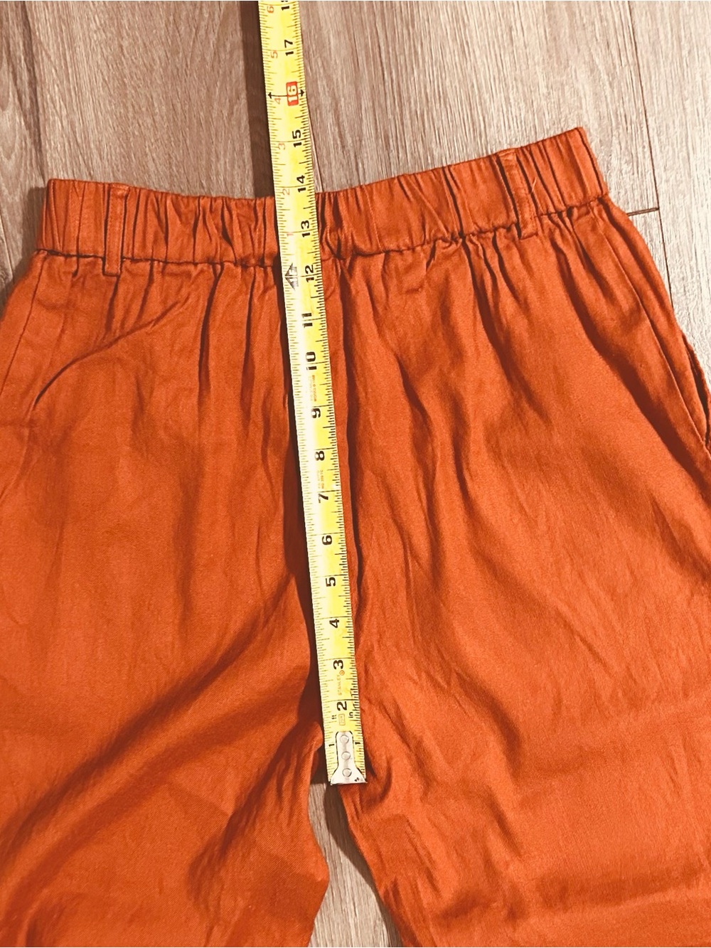 Express Linen Pants Rust Color Hi Rise - Picture 5 of 10
